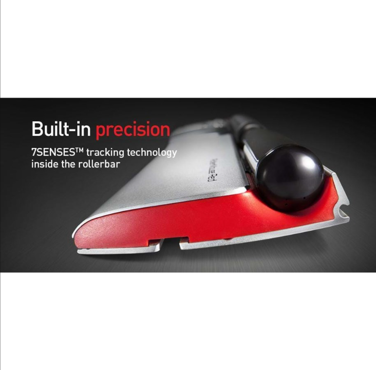 Contour RollerMouse Re:d - Central pointing device - Dual laser - 8 buttons - Black