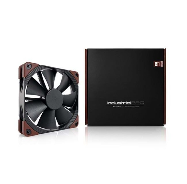 Noctua IndustrialPPC NF-F12 - leather fan - Chassis fan - 120mm - Black - 29 dBA