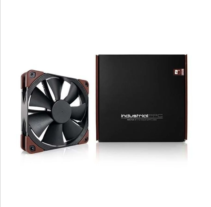 Noctua IndustrialPPC NF-F12 PWM - leather fan - Chassis fan - 120mm - Black - 29 dBA