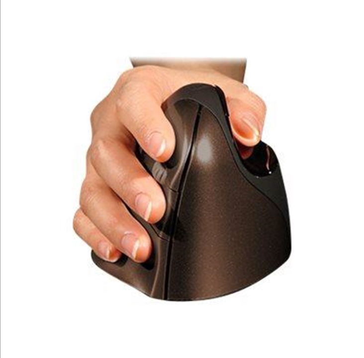 Evoluent VerticalMouse 4 Small - mouse - Vertical mouse - Optic - 6 buttons - Brown