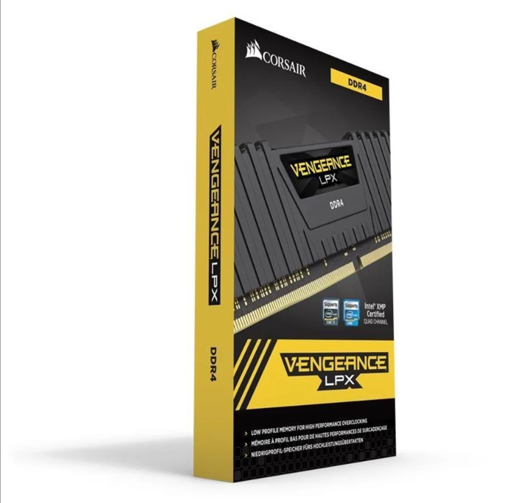 Corsair Vengeance LPX DDR4-2666 - 32GB - CL16 - 四通道（4 件） - 英特尔 XMP - 黑色