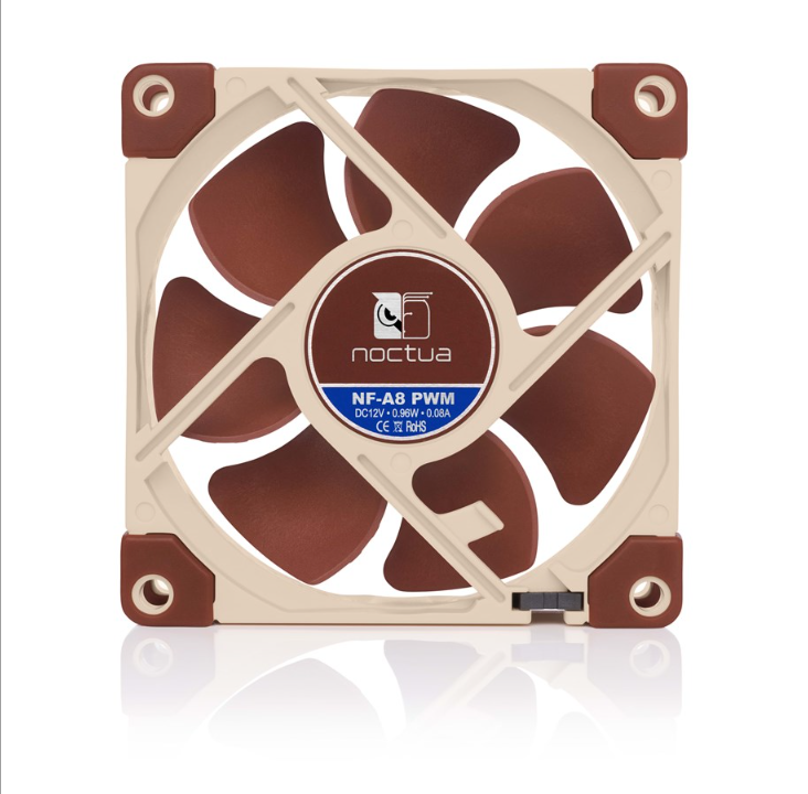 Noctua NF-A8 PWM - مروحة جلدية - مروحة هيكل - 80 مم - بني - 17 ديسيبل