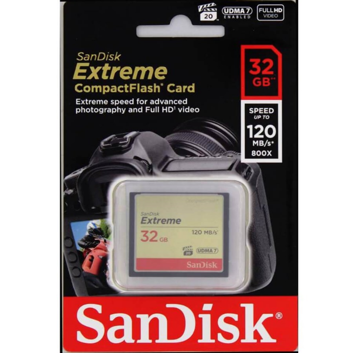 SanDisk Extreme CF- 120/85MB - 120MB/s - 32GB