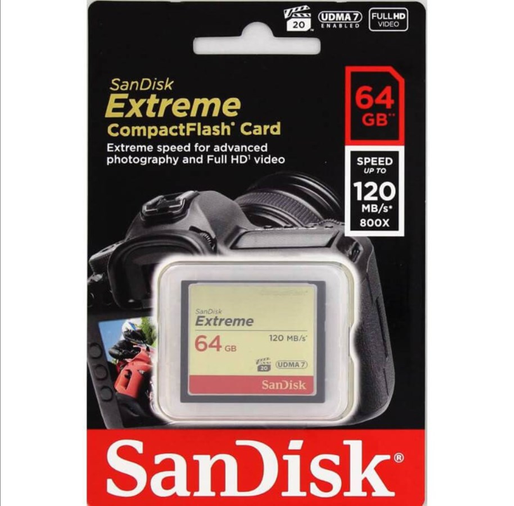 SanDisk Extreme CF- 120/85MB - 120MB/s - 64GB