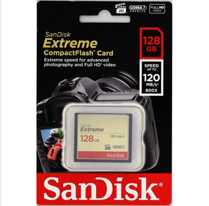 SanDisk Extreme CF- 120/85MB - 120MB/s - 128GB