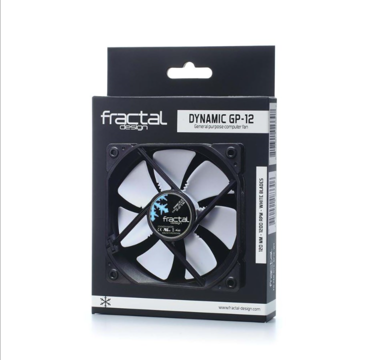 Fractal Design Dynamic GP-12 - leather fan - Chassis fan - 120mm - Black with white wings - 19 dBA