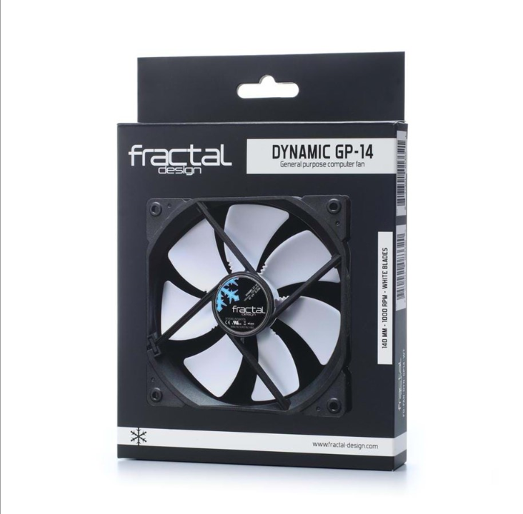 Fractal Design Dynamic GP-14 - leather fan - Chassis fan - 140mm - Black with white wings - 18 dBA