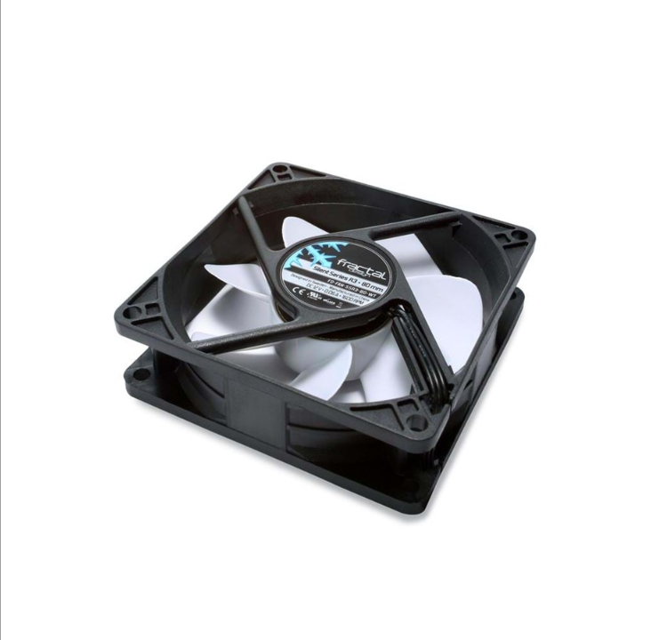 Fractal Design Silent Series R3 - leather fan - Chassis fan - 80mm - Black with white wings - 18 dBA