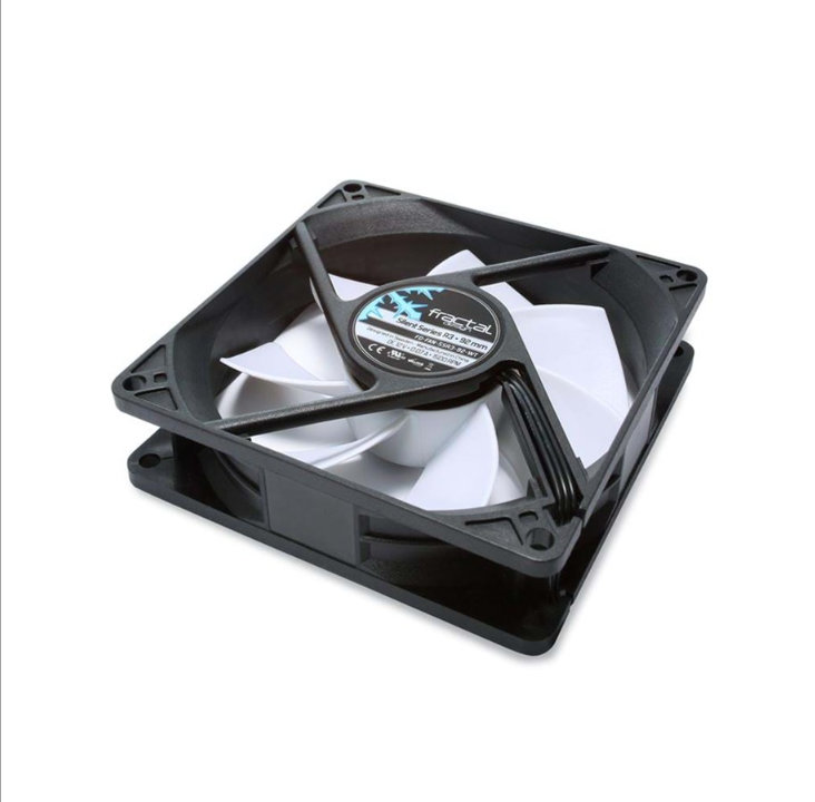 Fractal Design Silent Series R3 - leather fan - Chassis fan - 92mm - Black with white wings - 18 dBA