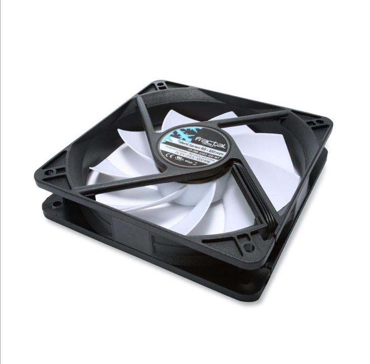 Fractal Design Silent Series R3 - leather fan - Chassis fan - 120mm - Black with white wings - 20 dBA