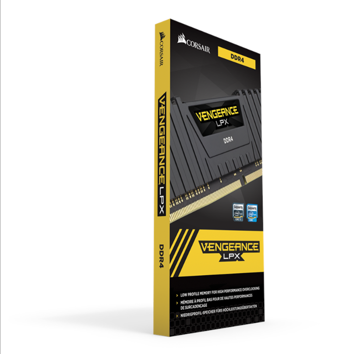 Corsair Vengeance LPX DDR4-2400 - 4GB - CL14 - Single Channel (1 pc) - Intel XMP - Black