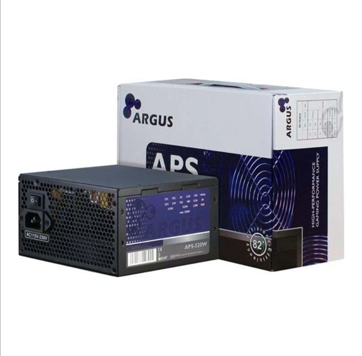 انتر تك Argus APS-520W مزود طاقة - 520 وات - 120 ملم - 80 بلس