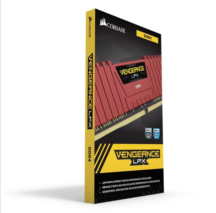 Corsair Vengeance LPX DDR4-2666 - 32GB - CL16 - Dual Channel (2 pcs) - Intel XMP - Red