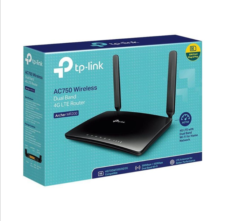 TP-Link Archer MR200 AC750 无线双频 4G LTE 路由器 - 4G Wi-Fi 5