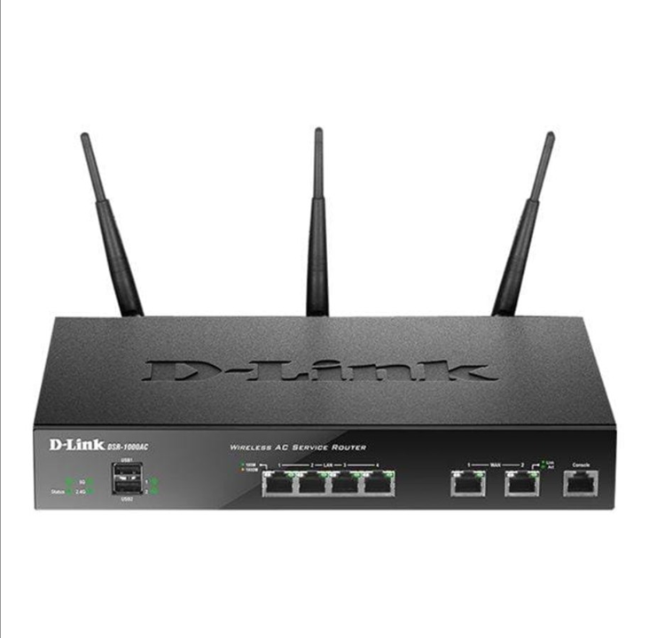 D-Link DSR-1000AC - wireless router - 802.11a/b/ - Wireless router N Standard - 802.11n
