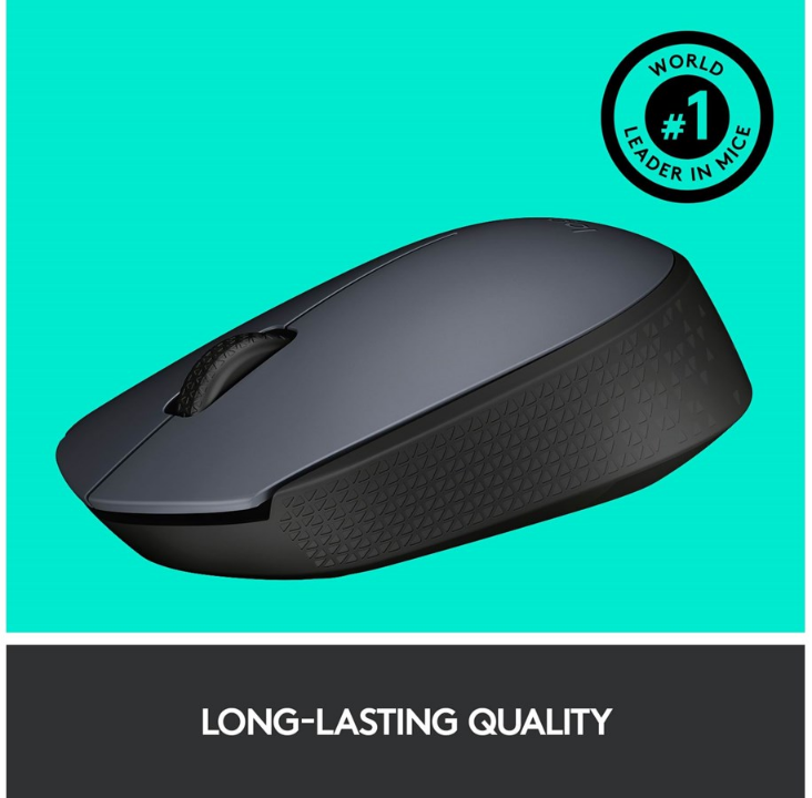 Logitech Logicool M171 - mouse - 2.4 GHz - grey-black - Mouse - Optic - 3 buttons - Black