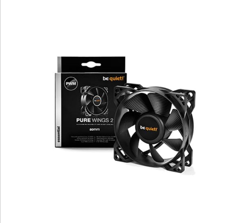 be quiet! Pure Wings 2 80 PWM - Chassis fan - 80mm - Black - 19 dBA