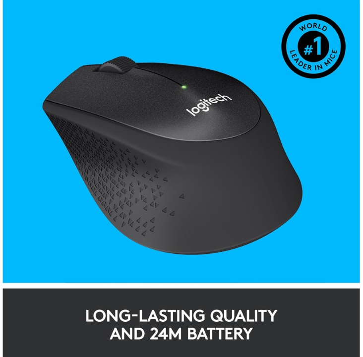 Logitech M330 Silent Plus - Mouse - Optic - 3 buttons - Black