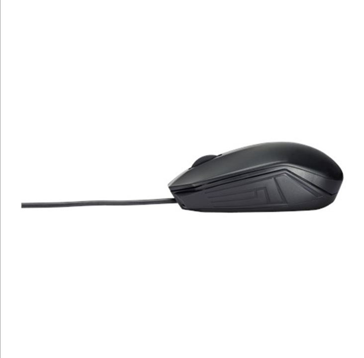 ASUS UT280 - Wired Mouse - Black - Mouse - Optic - 3 buttons - Black