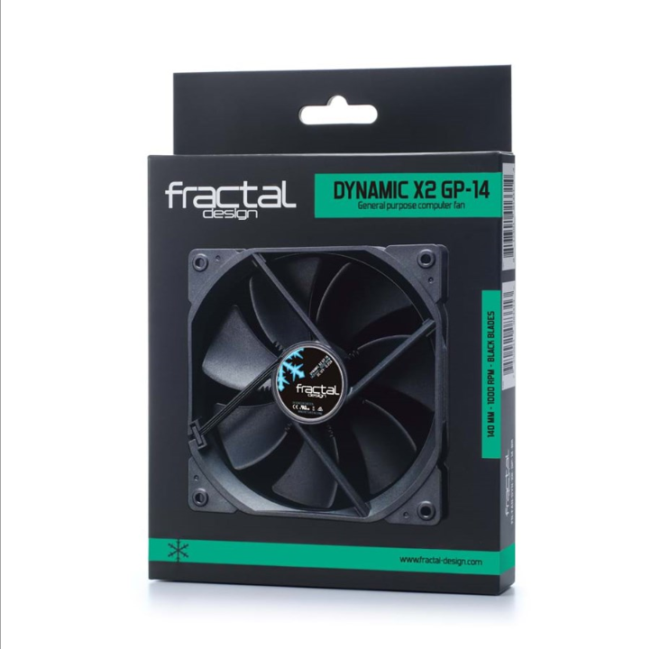 Fractal Design Fan Dynamic X2 GP-14 - Chassis fan - 140mm - Black - 18 dBA