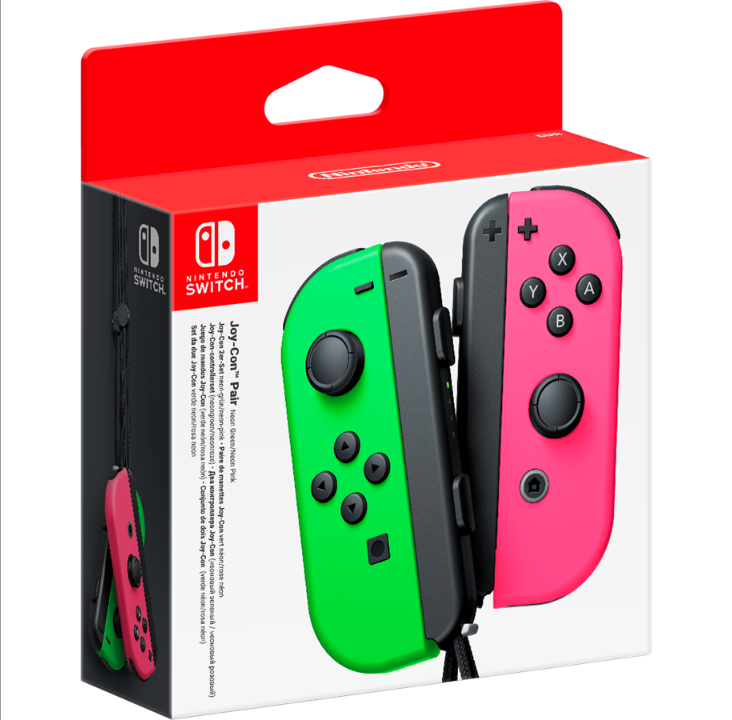 Nintendo Joy-Con Controllers (Pair) Neon Green/Neon Pink - Gamepad - Nintendo Switch