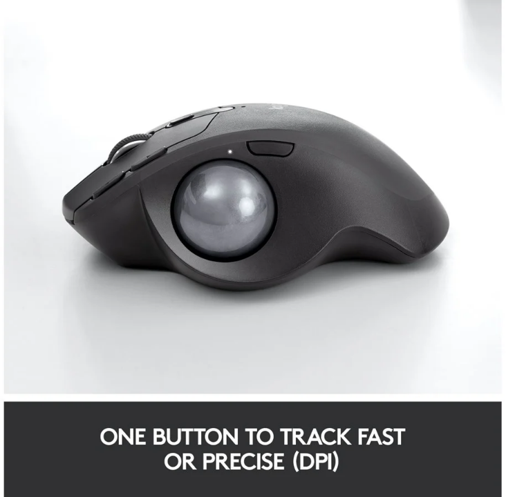 Logitech MX ERGO Graphite - Ergonomic mouse - Optic - 8 buttons - Black