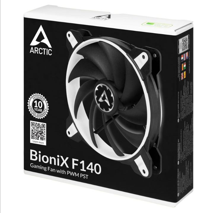 Arctic BioniX F140 - White/Black - Chassis fan - 140mm - White - 25 dBA