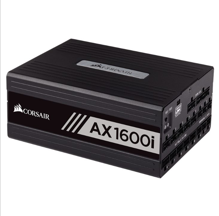 Corsair AX1600i power supply - 1600 Watt - 140 mm - 80 Plus Titanium certificate (up to 90% efficiency)