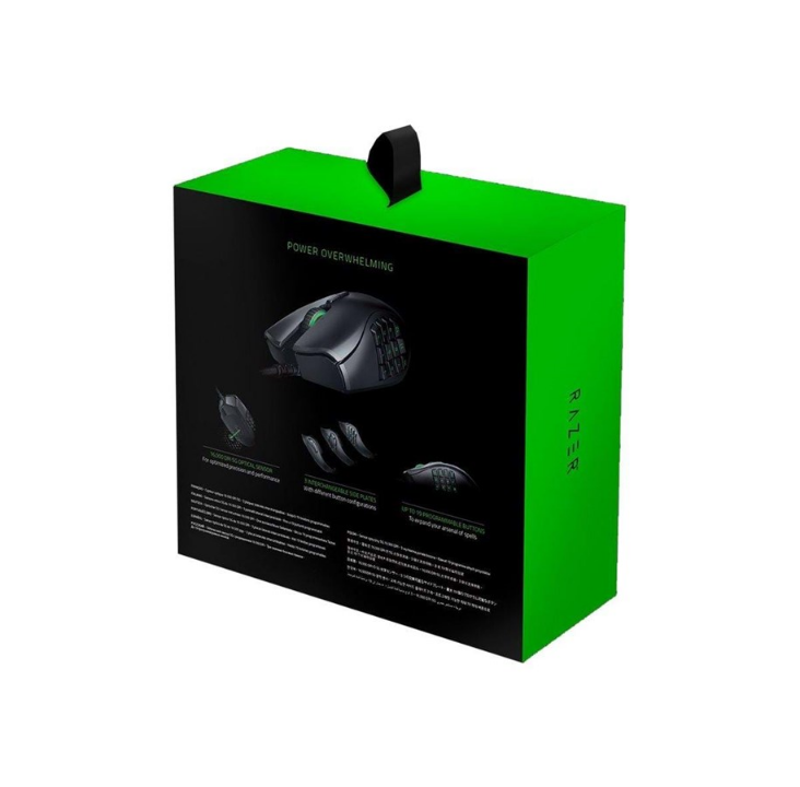 Razer Naga Trinity - Gaming mouse - Laser - 17 buttons - Black with green light