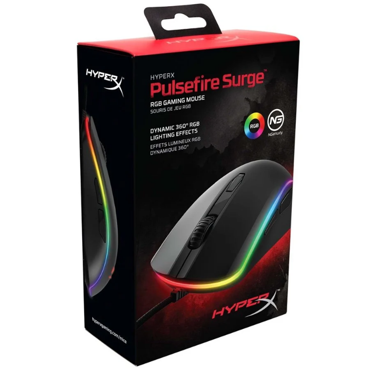 HyperX Pulsefire Surge RGB - Gaming mouse - Optic - 6 buttons - Black