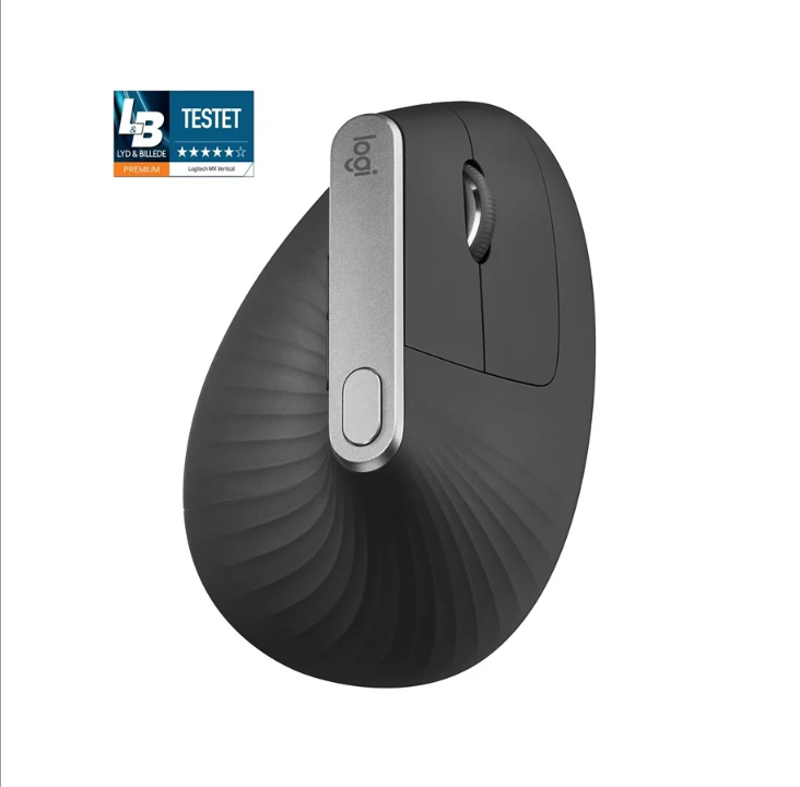 Logitech MX Vertical Advanced wireless Bluetooth - Mac & PC - Ergonomic mouse - Optic - 6 buttons - Black