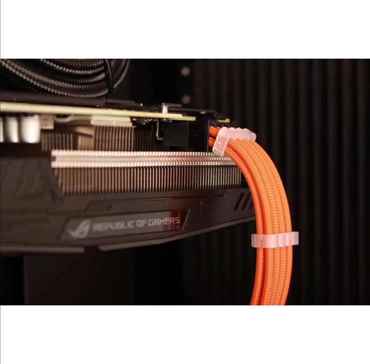 DUTZO Sleeved Power Extension Cable Kit - Orange