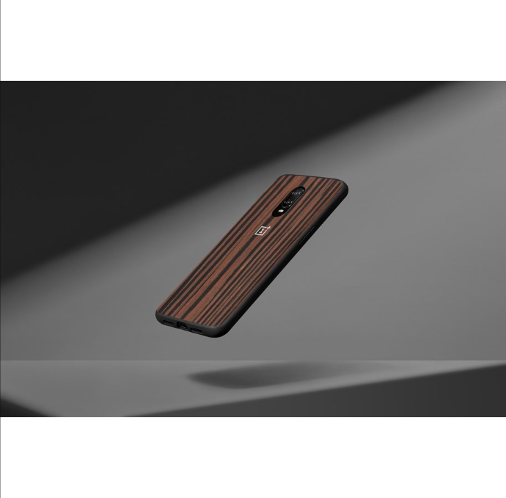 OnePlus 6T - Bumper Case - Ebony Wood