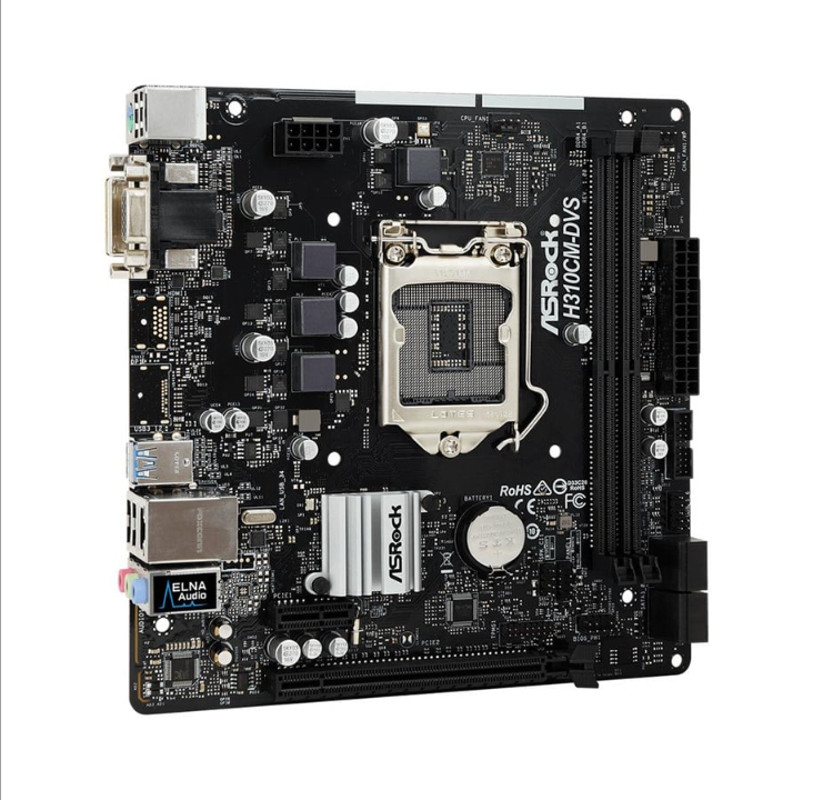 ASRock H310CM-DVS Motherboard - Intel H310 - Intel LGA1151 socket - DDR4 RAM - Micro-ATX