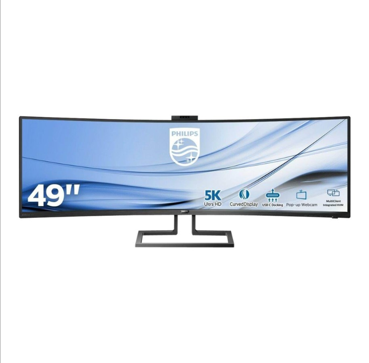 49" Philips Brilliance P-line 499P9H 5120x1440 USB 90W Hub LAN Speakers - 5 ms - Screen