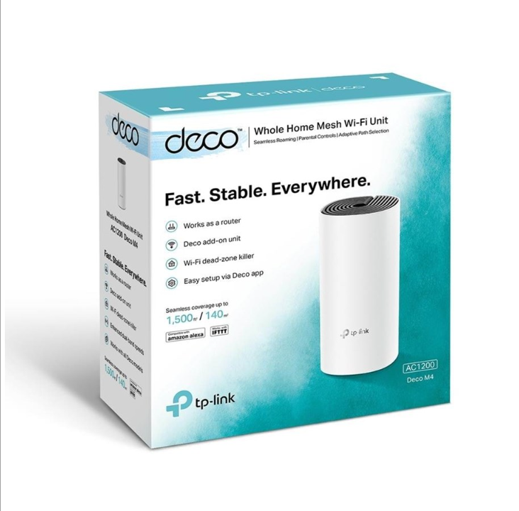 TP-Link Deco M4 (1-pack) AC1200 Whole Home Mesh Wi-Fi System - Mesh router Wi-Fi 5