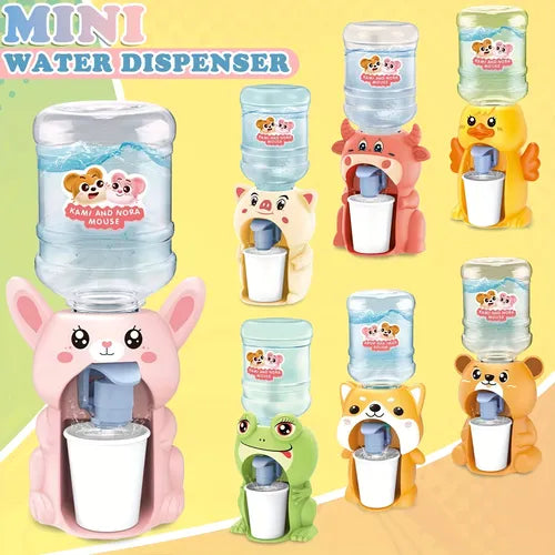 1pc, Easter Gifts, Cartoon Bunny Mini Water Dispenser, Cartoon Little Yellow Duck, Piglet, Frog, Pibi Bear, Hum Cow Drink Water Dispenser Toy, Rabbit Water Dispenser, Kawaii Water Dispenser Dollhouse Play Set, Funny Kitchen Toy For Girls Boys