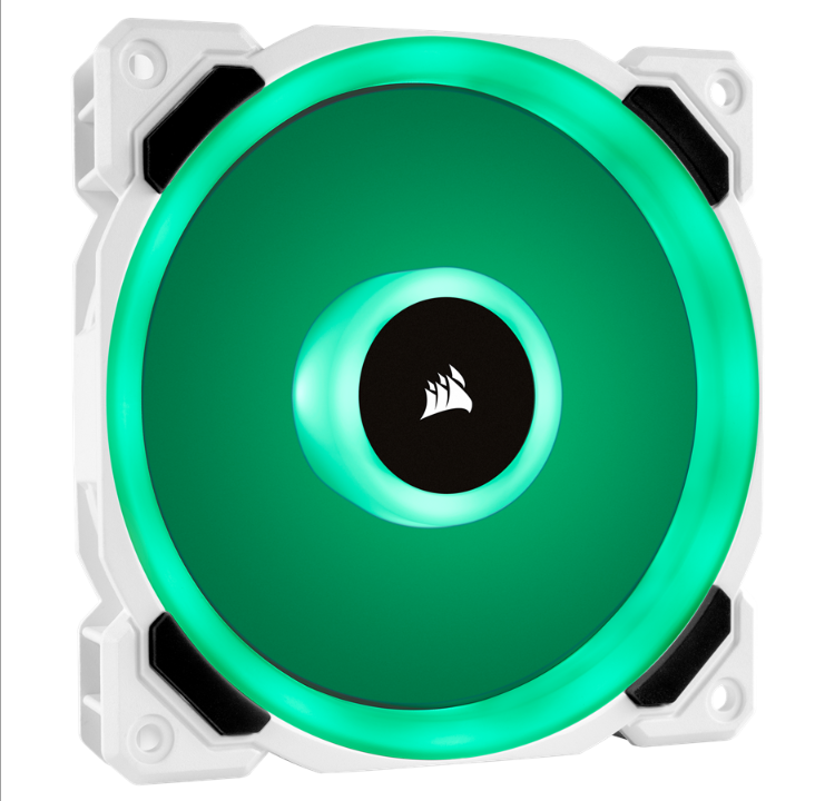 Corsair LL120 RGB Dual Light White - Chassis fan - 120mm - White with RGB light - 36 dBA