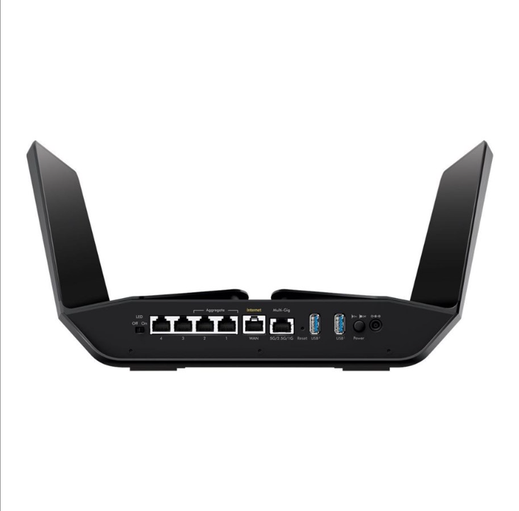 جهاز التوجيه Netgear RAX120 Nighthawk 12-Stream ثنائي النطاق WiFi 6 (حتى 6 جيجابت في الثانية) مع منافذ NETGEAR Armor MU-MIMO USB 3.0 - جهاز التوجيه اللاسلكي Wi-Fi 6