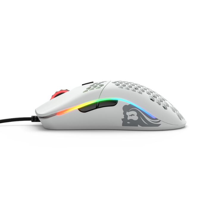 Glorious Model O - Matte White - Gaming mouse - Optic - 6 buttons - White with RGB light