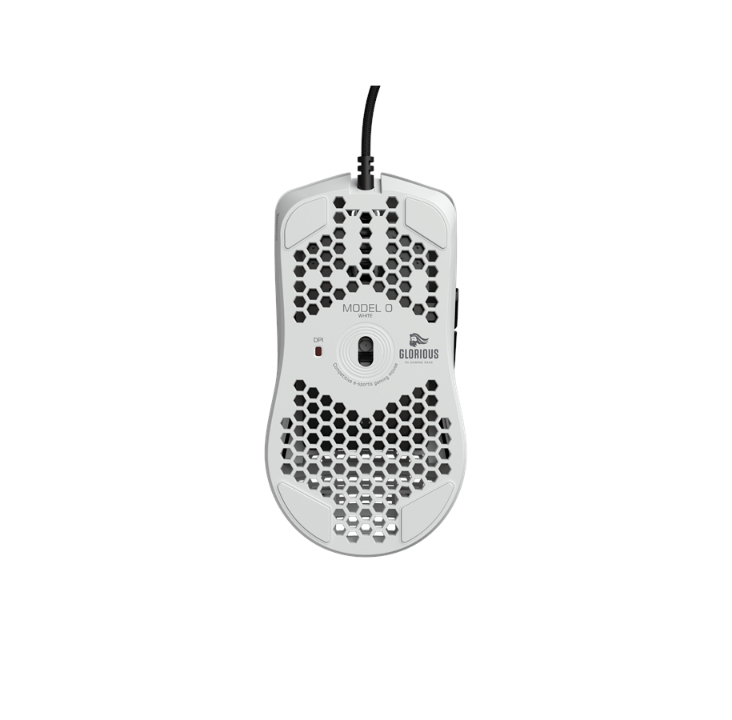 Glorious Model O - Matte White - Gaming mouse - Optic - 6 buttons - White with RGB light