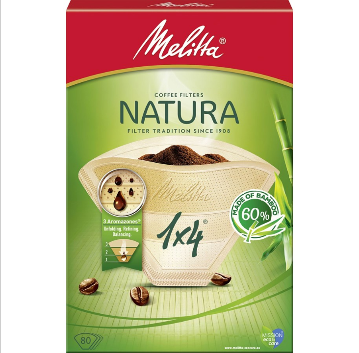 Melitta Coffee filter Natura 1X4 unbleached 80 pcs