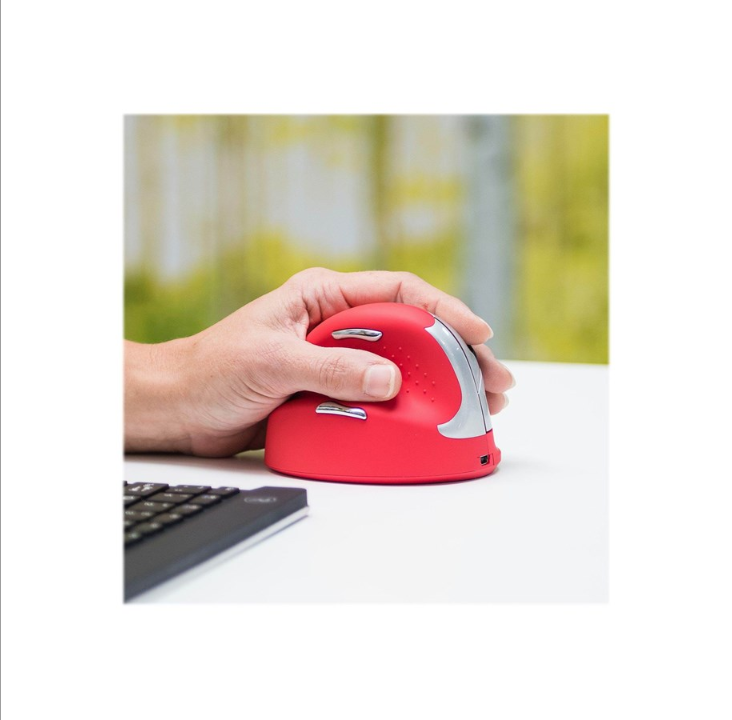 R-Go Tools R-Go HE Sport - Vertical mouse - 5 buttons - Red