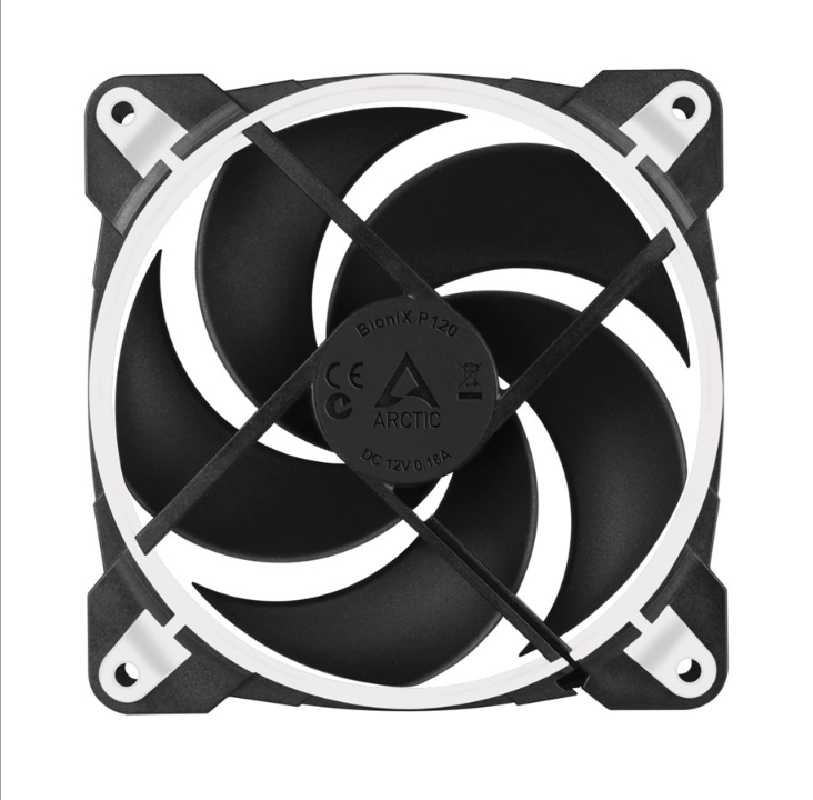 Arctic BioniX P120 - White/Black - Chassis fan - 120mm - Black - 24 dBA