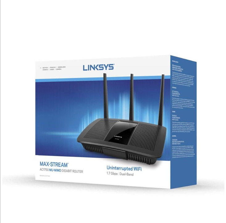 Linksys EA7300 MAX-STREAM AC1750 MU-MIMO Gigabit Wi-Fi Router - Wireless router Wi-Fi 5