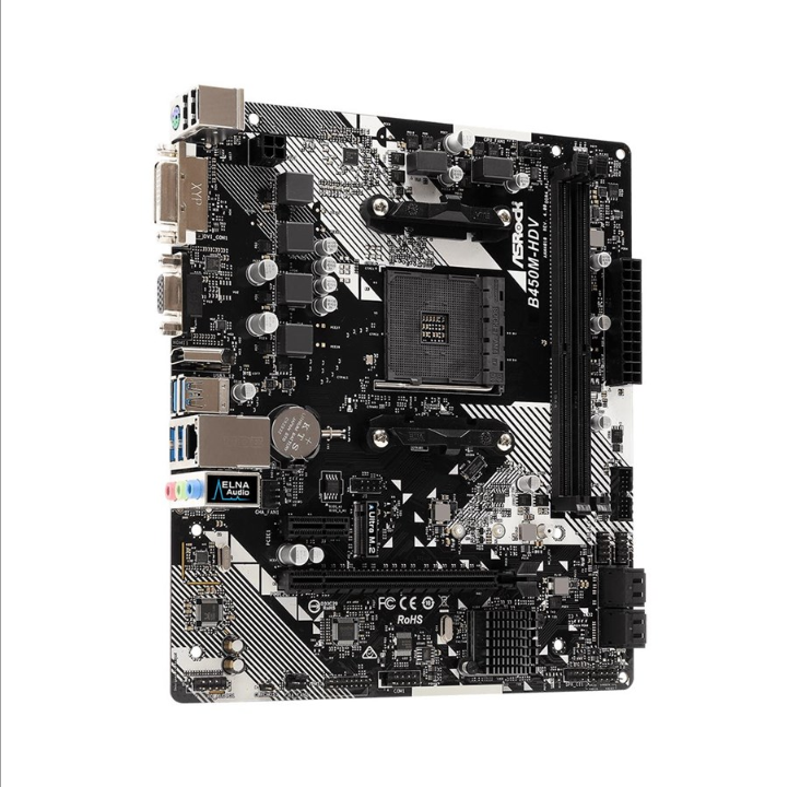 ASRock B450M-HDV R4.0 Motherboard - AMD B450 - AMD AM4 socket - DDR4 RAM - Micro-ATX