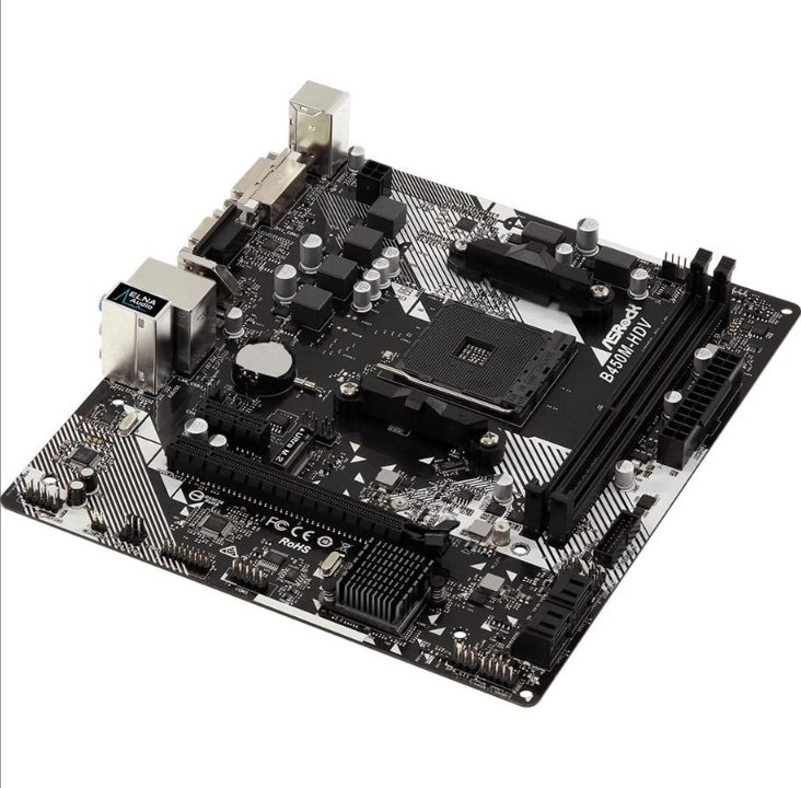 ASRock B450M-HDV R4.0 Motherboard - AMD B450 - AMD AM4 socket - DDR4 RAM - Micro-ATX