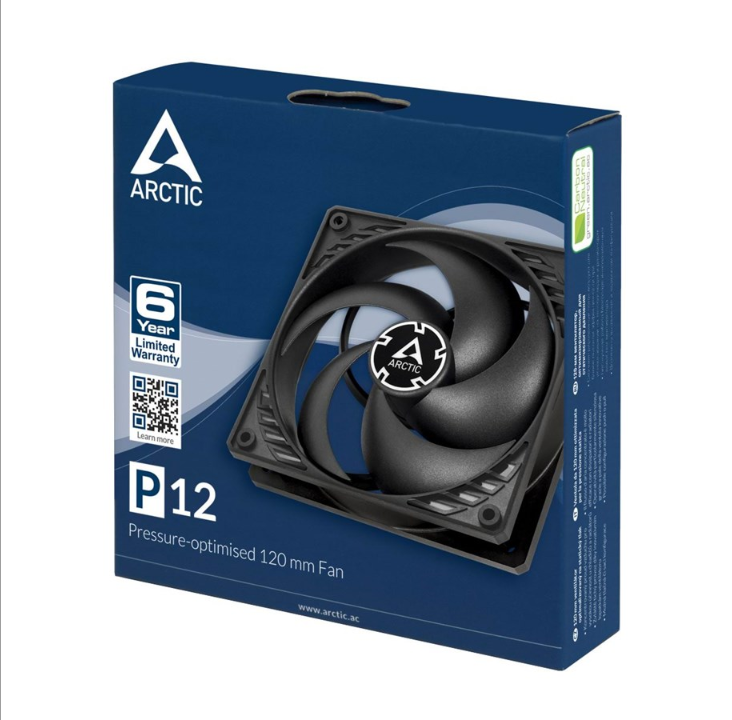 Arctic P12 - Chassis fan - 120mm - Black - 23 dBA