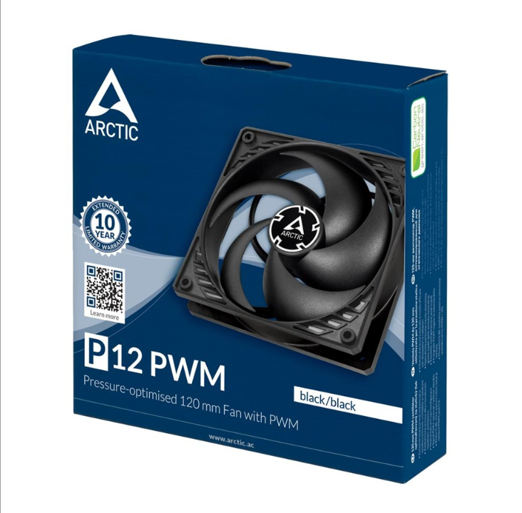 Arctic P12 PWM - Black - Chassis fan - 120mm - Black - 23 dBA