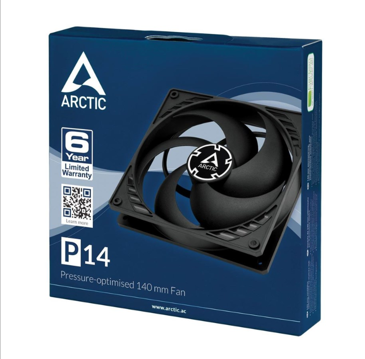 Arctic P14 - Chassis fan - 140mm - Black - 23 dBA